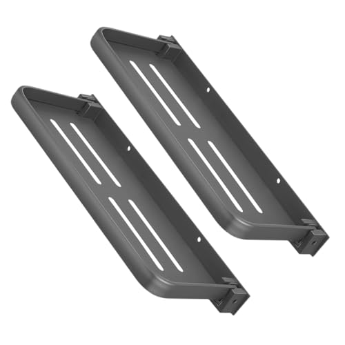 OFFSCH 2 Stück Faltbares Wandregal Metall Wandmontage Ohne Bohren Badezimmer Aufbewahrung Eckregal Platzsparend Modern Robust Für Waschbecken Spiegelbereich Küche Waschraum von OFFSCH