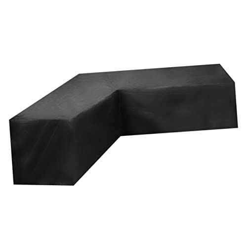 OFFSCH 2 Stück Förmige Outdoor Ecksofa Schutzhülle Oxford Winddicht mit Kordelzug Patio Gartenmöbel Bezug Staubschutz für Eckcouch von OFFSCH