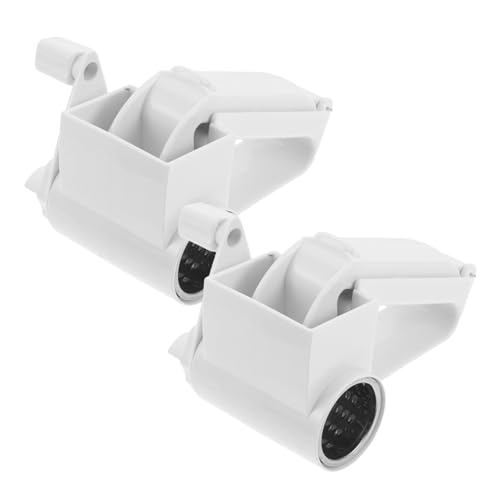 OFFSCH 2 Stück Handkurbel Käsereibe Käsehobel Handheld Käsegrater Weiß Kompakt Platzsparend Für Hartkäse Schokolade Gemüse Leicht Zerlegbar Und Reinigung von OFFSCH