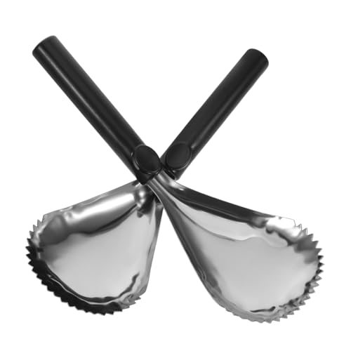 OFFSCH 2 Stück Kürbisfruchtlöffel mit Gezackter Klinge Manuelles Kernentferner und Fruchtfleischtrenner Werkzeug für Melone Kürbis Gemüse Schwarz Einfache Robust und Langlebig von OFFSCH