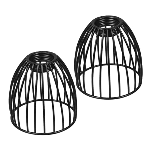 OFFSCH 2 Stück Mini Vogelkäfig Lampenschirme Schmiedeeisen Rustikale Metall Pendelleuchten Kompakte Deckenlampen Abdeckungen für Wohnzimmer Schlafzimmer Diy Heimdekoration von OFFSCH