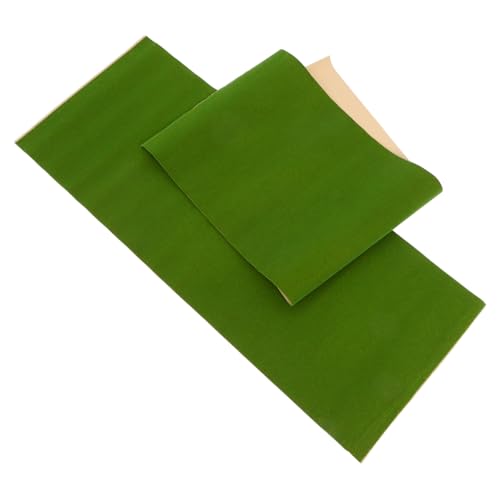 OFFSCH 2 Stück Rasenpapier Modellmaterial Sandrasenmatte Grasmatte Gebäudemodell Eisenbahngras Kunstrasen Tischgrasteppich Outdoor Geländemodell Landschaftsmaterialien von OFFSCH