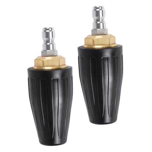 OFFSCH 2 Stück Rotierende Hochdruckreiniger-düse Aluminium Schnellanschluss Turbo Nozzle für Effiziente Reinigung Garten Bewässerung Wetterfest Langlebig Verstellbarer Sprühwinkel von OFFSCH