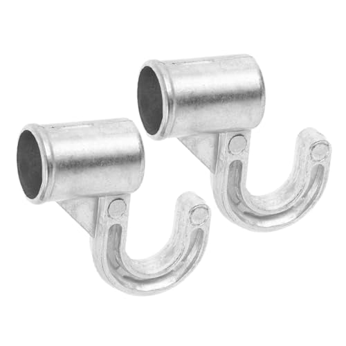 OFFSCH 2 Stück Stabile Kleiderhaken aus Aluminiumlegierung für Garderobenstange Einfach zu Montierende Einhängehaken mit Glatter Oberfläche Platzsparend für Schranktypen von OFFSCH