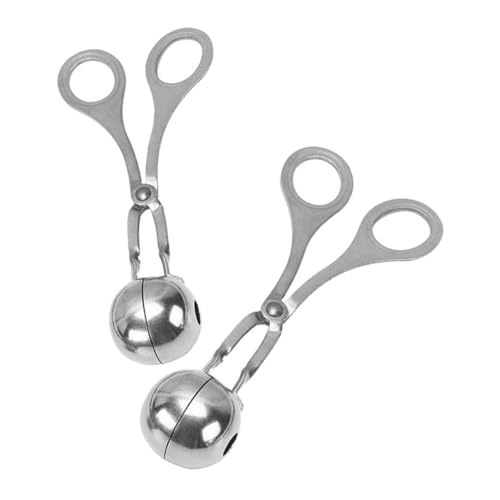 OFFSCH 2 Stück Teiliges Fleischbällchen aus Lebensmittelechtem Antihaftbeschichtet mit Ergonomischen Griffen Multifunktionaler Fleischbällchenformer und Eisportionierer von OFFSCH