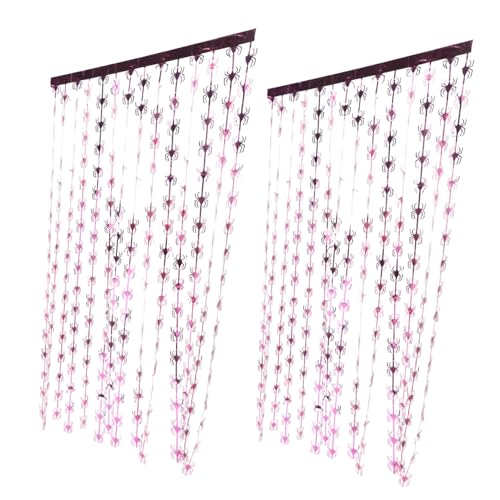 OFFSCH 2 Stück Teiliges Halloween Metallic Tinsel Vorhang Folienfransen Türdekoration Spider Design für Party Backdrop und Festliche Raumgestaltung OFFSCH 2 Stück Teiliges Halloween Metallic Tinsel Vorhang Folienfransen Türdekoration Spider Design für Party Backdrop und Festliche Raumgestaltung von OFFSCH