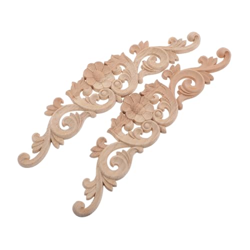 OFFSCH 2 Stück Teiliges Holz Geschnitzt Blumendesign Langlebig Dekorativ für Möbel Wände Schränke Einfache Montage Kreative DIY Wohnkultur Vintage Stil OFFSCH 2 Stück Teiliges Holz Geschnitzt Blumendesign Langlebig Dekorativ für Möbel Wände Schränke Einfache Montage Kreative DIY Wohnkultur Vintage Stil von OFFSCH