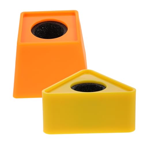 OFFSCH 2 Stück Teiliges Interview Mikrofon Logo Leichtes Mikrofonschild Ergonomisch für Kleine Hände Farbenfrohe Gelb Orange Mikrofonfahnen für Rollenspiele und Moderation von OFFSCH