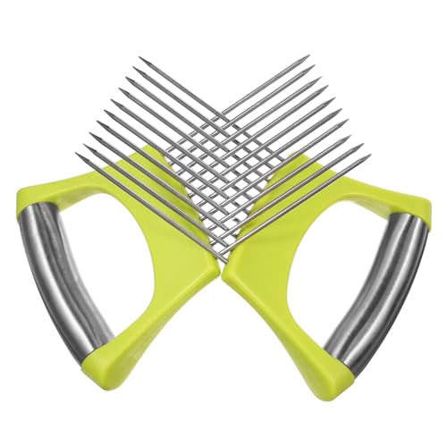 OFFSCH 2 Stück Zwiebelstift Zwiebelhalter Gemüsehobel Scheibe Cutter Tomatenschneider Zwiebel -Slicer -Halter Zwiebelschneider Zwiebel-Kartoffelschneider Allesschneider-Assistent pp Grün OFFSCH 2 Stück Zwiebelstift Zwiebelhalter Gemüsehobel Scheibe Cutter Tomatenschneider Zwiebel -Slicer -Halter Zwiebelschneider Zwiebel-Kartoffelschneider Allesschneider-Assistent pp Grün von OFFSCH