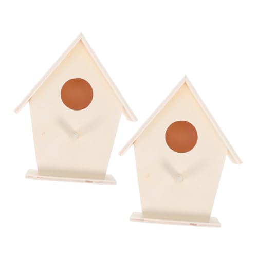 OFFSCH 2-teiliges Unbemaltes Vogelhaus-Set: DIY-vogelhaus Aus Holz Zum Aufhängen Im Freien – Unfertiges Mini-vogelhäuschen Zum Basteln, Malen Und Als Gartendekoration OFFSCH 2-teiliges Unbemaltes Vogelhaus-Set: DIY-vogelhaus Aus Holz Zum Aufhängen Im Freien – Unfertiges Mini-vogelhäuschen Zum Basteln, Malen Und Als Gartendekoration von OFFSCH