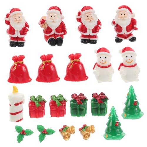OFFSCH 20 Stück Schloss Mikrolandschaftsornamente Schneeflockendekorationen Weihnachtsfeier Hängende Beschreibung DIY Miniaturen Winzige Minis Kleine Menge Mini Figur von OFFSCH
