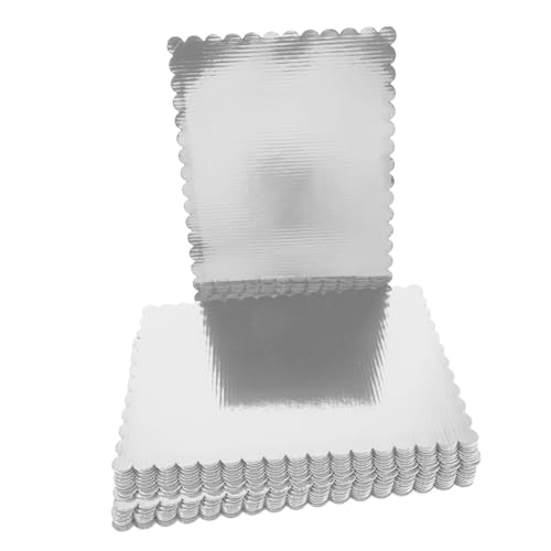OFFSCH 20 Stück Teiliges Rechteckige Kuchenplatten Dicke Fettabweisende Wellenrand Basis Stabile Einwandige Wellpappe für Hochzeit Geburtstag Vielseitige Backunterlage OFFSCH 20 Stück Teiliges Rechteckige Kuchenplatten Dicke Fettabweisende Wellenrand Basis Stabile Einwandige Wellpappe für Hochzeit Geburtstag Vielseitige Backunterlage von OFFSCH