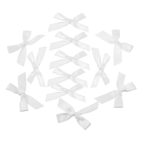 OFFSCH 200 Stück Mini Satinband Schleifen Vorgebunden Kleine Deko-schleifen aus Satin für DIY Basteln Geschenkverpackung Hochzeit Geburtstag und Festliche Anlässe Kompakte für Kreative von OFFSCH