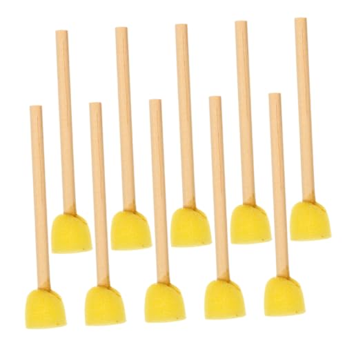 OFFSCH 20stücke Runde Schwämme Mit Holzgriff Bastelpinselset Für Junge Mädchen Malwerkzeuge Zum Stippen DIY-malerei Zubehör Kunstschwämme Für Bastelprojekte von OFFSCH