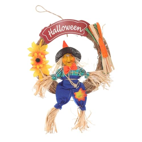 OFFSCH 2er Satz Vogelscheuchenkranz Hängend Halloween Vogelscheuche Zum Aufhängen Für Garten Terrasse Party Deko OFFSCH 2er Satz Vogelscheuchenkranz Hängend Halloween Vogelscheuche Zum Aufhängen Für Garten Terrasse Party Deko von OFFSCH