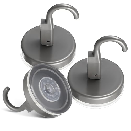 OFFSCH 3 Stück Saugnapf Wandhaken ohne Bohren Runde Selbstklebende Haken aus Kunststoff Abnehmbar und Vielseitig für Handtücher Bad und Küche Einfache Montage Modernes Design von OFFSCH
