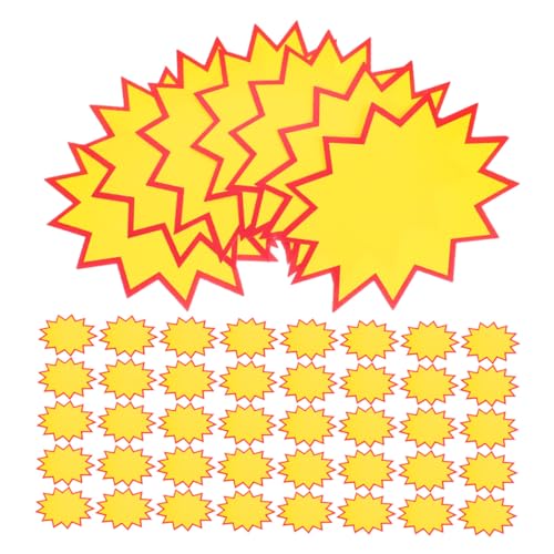 OFFSCH 300 Stück Preisetiketten Sternförmig Verkaufsschilder Blanko Preisschilder Robust Bedruckbar Für Einzelhandel Märkte Events Verkaufspreismarker von OFFSCH