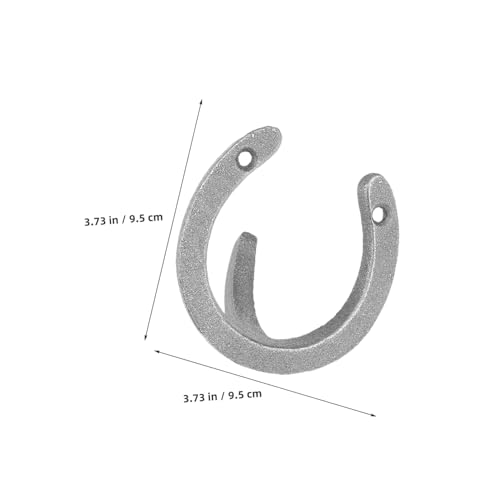 OFFSCH 4 Sätze Teiliges Gusseisen Hufeisenhaken Vintage Wandhaken Robust zur Wandmontage für Mäntel Hüte Schlüssel Handtücher Multifunktionale Dekoration im Landhausstil von OFFSCH