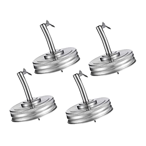 OFFSCH 4Stücke Edelstahl Ausgießer Deckel für Einmachgläser Ersatzdeckel für Öl und Essig Kompatibel mit Jars Präzises Dosieren und Ausgießen Langlebig und Rostfrei OFFSCH 4Stücke Edelstahl Ausgießer Deckel für Einmachgläser Ersatzdeckel für Öl und Essig Kompatibel mit Jars Präzises Dosieren und Ausgießen Langlebig und Rostfrei von OFFSCH