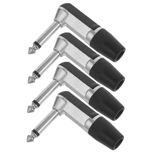 OFFSCH 4 Stück Mono Mikrofon Stecker Rechtwinklig Robustes Audio Anschlusskabel für Gitarre Lautsprecher Mikrofon Schweißstecker Langlebiger Metallgehäuse OFFSCH 4 Stück Mono Mikrofon Stecker Rechtwinklig Robustes Audio Anschlusskabel für Gitarre Lautsprecher Mikrofon Schweißstecker Langlebiger Metallgehäuse von OFFSCH