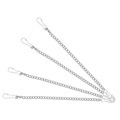 OFFSCH 4 Stück Teiliges Aufhängeset Metallketten für Gartenpflanzen Banner Hänger Langlebig Rostfrei Einfache für Schilder Kränze Körbe von OFFSCH
