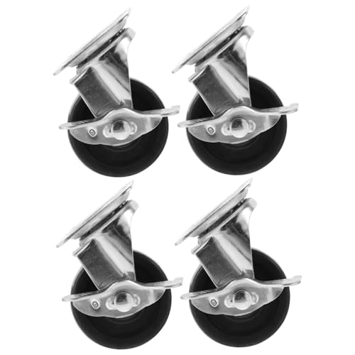 OFFSCH 4 Stück Teiliges Ersatzräder Bremse Gummi-lenkrollen für Möbel und Wäscheständer Drehbar Robuste und Praktische Transportrollen für Haushalt und Wagen von OFFSCH