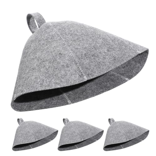 OFFSCH 4 Stück Teiliges Filz saunahüte Dickes Leichtes Material Vielseitig für Sauna Bad und Haartrocknung Unisex Modisches Design Geeignet für Zuhause Hotel und Fitnessstudio von OFFSCH
