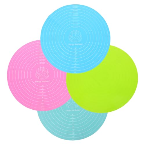 OFFSCH 4 Stück Teiliges Hitzebeständiger Runder Silikon-backmatten Flexible Antihaftbeschichtete Teigunterlage für Kneten Ausrollen und Backen Wiederverwendbare Lebensmittelechte OFFSCH 4 Stück Teiliges Hitzebeständiger Runder Silikon-backmatten Flexible Antihaftbeschichtete Teigunterlage für Kneten Ausrollen und Backen Wiederverwendbare Lebensmittelechte von OFFSCH