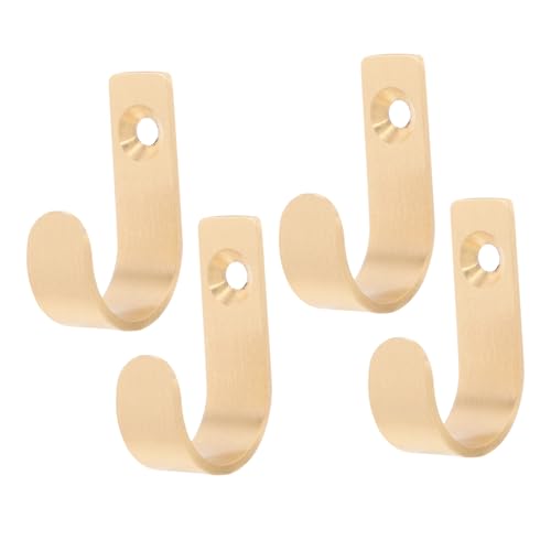 OFFSCH 4 Stück Teiliges Messing Wandhaken Robust und Vielseitig für Wohnzimmer Schlafzimmer Bad Elegant Gestaltet Starke Tragkraft Dekorative Kleider und Handtuchhaken aus Hochwertigem von OFFSCH