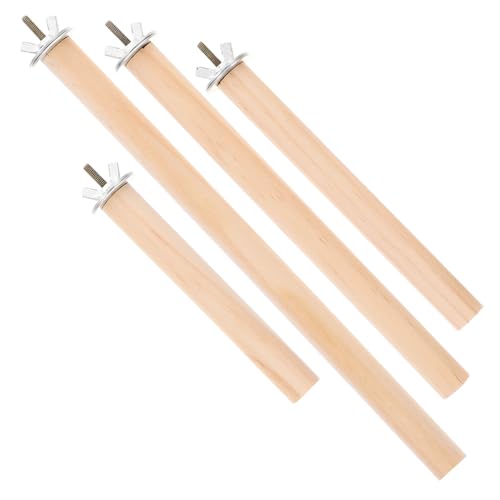 OFFSCH 4 Stück Teiliges Papageien Sitzstangen aus Naturmaterial Robuste Vogelstangen für Vogelkäfige Komfortable Ruheplattformen für Wellensittiche Nymphensittiche und Papageien Zubehör von OFFSCH