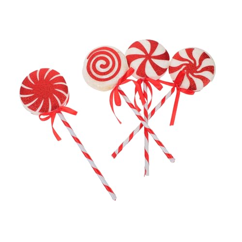 OFFSCH 4 Stück Teiliges Weihnachtsbaum-dekor Bunte Gestreifte und Gewundene Lutscher Große Vielseitig für Festliche Wohnungs Partydeko als Baumspitze und OFFSCH 4 Stück Teiliges Weihnachtsbaum-dekor Bunte Gestreifte und Gewundene Lutscher Große Vielseitig für Festliche Wohnungs Partydeko als Baumspitze und von OFFSCH