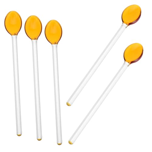 OFFSCH 5 Stück Teiliges Glaslöffel Lang Hitzebeständige Kaffeelöffel und Dessertlöffel Eleganter Transparenter Rührlöffel mit Komfortablem Griff Spülmaschinenfest für Kaffee Tee und OFFSCH 5 Stück Teiliges Glaslöffel Lang Hitzebeständige Kaffeelöffel und Dessertlöffel Eleganter Transparenter Rührlöffel mit Komfortablem Griff Spülmaschinenfest für Kaffee Tee und von OFFSCH