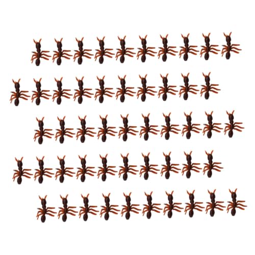 OFFSCH 50 Stück Ameisen Spielzeug Modell Kunststoff Ameisen Modell Desktop Skulpturen Blumentopf Ameisen Dekor Gefälschte Ameisen Desktop Ornament Ameisen Figuren Ameisen von OFFSCH