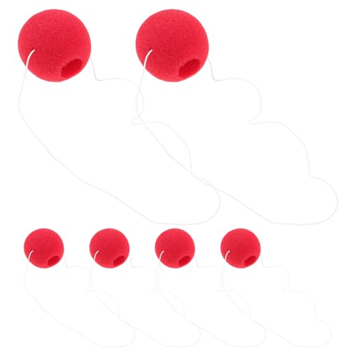 OFFSCH 6 Stück Rote Clownnasen für Karneval Halloween und Weihnachtsfeiern Vielseitige Kostümaccessoires für Erwachsene Bequeme Realistische Clown Nase Requisiten für Rollenspiele OFFSCH 6 Stück Rote Clownnasen für Karneval Halloween und Weihnachtsfeiern Vielseitige Kostümaccessoires für Erwachsene Bequeme Realistische Clown Nase Requisiten für Rollenspiele von OFFSCH
