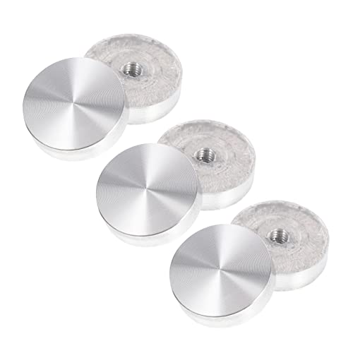 OFFSCH 6 Stück Runde Aluminium Scheiben Glasplatten Adapter Dicke Alu Discs Möbel Schoner für Glastisch Couchtisch Tischplatte Abstandshalter für Büro Wohnzimmer OFFSCH 6 Stück Runde Aluminium Scheiben Glasplatten Adapter Dicke Alu Discs Möbel Schoner für Glastisch Couchtisch Tischplatte Abstandshalter für Büro Wohnzimmer von OFFSCH
