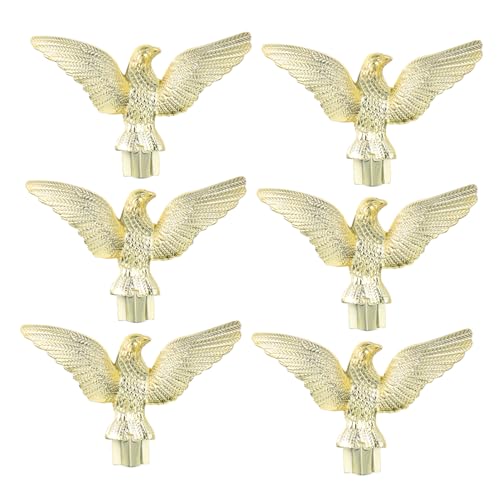 OFFSCH 6 Stück Wetterfeste Flaggenstock Adler Spitze Langlebiger Flagpole Eagle Topper mit Uv-Schutz und Korrosionsbeständigkeit für Garten und Außenbereich DIY Ersatz-flaggenstock von OFFSCH