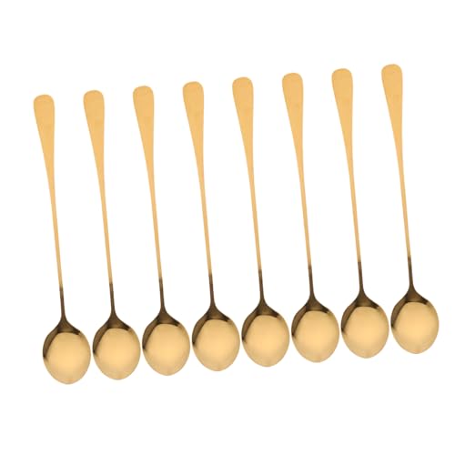 OFFSCH 8 Stück Teiliges Lange Edelstahl Löffel Goldfarben Ergonomische Rührlöffel für Kaffee Dessert Obst Tee Geeignet für Zuhause Restaurant Party Modernes Design Hitze Kältesicher OFFSCH 8 Stück Teiliges Lange Edelstahl Löffel Goldfarben Ergonomische Rührlöffel für Kaffee Dessert Obst Tee Geeignet für Zuhause Restaurant Party Modernes Design Hitze Kältesicher von OFFSCH