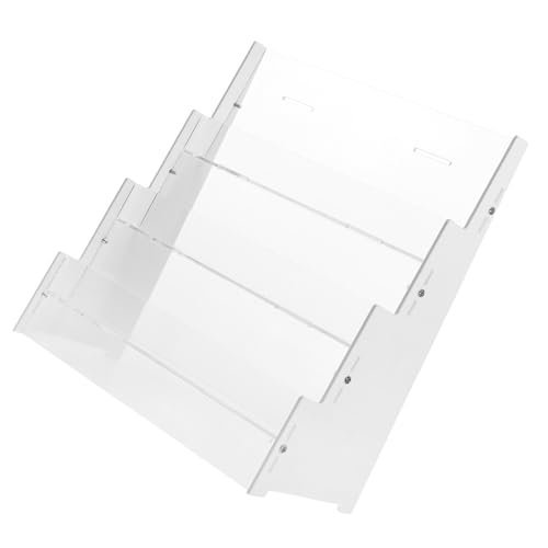 OFFSCH Aufbewahrungsbox für Baseballkarten Visitenkartenanzeigehalter Vitrine für Fußballkarten Kartenanzeigeorganisator Sammelkartenanzeige Tischkartenhalter Münzständer Acryl Weiß von OFFSCH