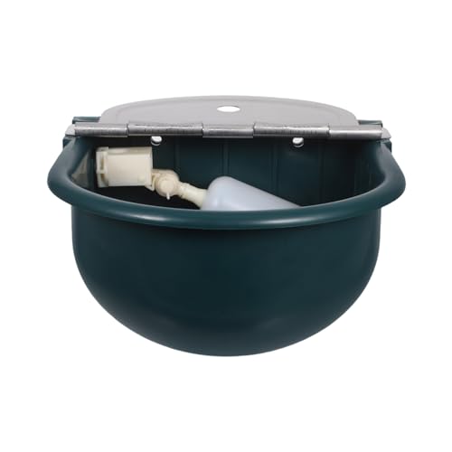 OFFSCH Automatische Viehtränke Kunststoff mit Schwimmerventil und Edelstahl Geflochtenem Schlauch Widerstandsfähig Wassersparend für Rinder Pferde Schafe Ziegen und Hunde im Stall von OFFSCH