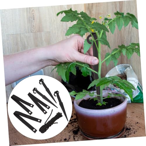 OFFSCH Baumstützset Kunststoff Erdanker mit Strapazierfähigen Nylonbändern und Geflochtenem Seil Stabiler Pflanzensupport für Junge Gartenbäume Installieren Wetterbeständig von OFFSCH