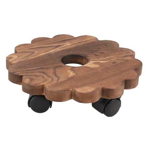 OFFSCH Blumentablettständer Für Den Außenbereich Pflanzgefäßständer Mit Rädern Blumentopf Runde Räder Blumentopfwagen Tabletts Pflanzen Paletten Pflanzenständer Mit Rädern von OFFSCH