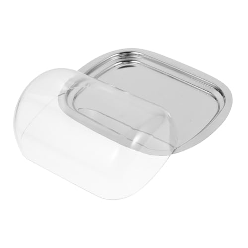 OFFSCH Butterbox Deckel Butterbehälter Butteraufbewahrung Butterglas Butterschale Luftdichter Butterhalter Butterbehälter Butterbehälter Edelstahl Transparent Wiederverwendbar von OFFSCH