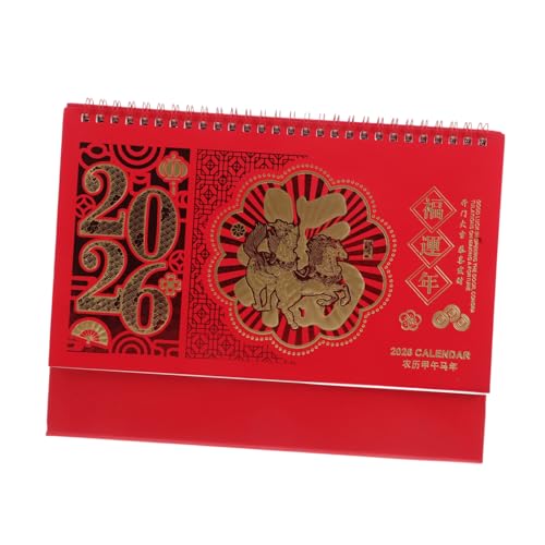 OFFSCH Chinesischer Tischkalender Eleganter Goldprägung Flip Kalender mit Traditionellem Design für Büroorganisation und Stilvolle Planung OFFSCH Chinesischer Tischkalender Eleganter Goldprägung Flip Kalender mit Traditionellem Design für Büroorganisation und Stilvolle Planung von OFFSCH