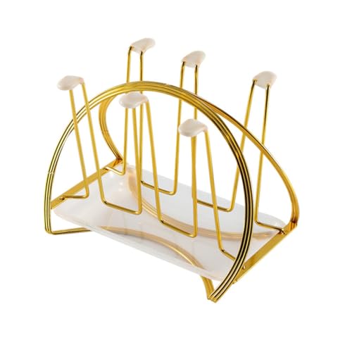 OFFSCH Cup Halterung aus Metall und Silikon Rostfrei Archförmiger Becherhalter mit Abtropfschale Eleganter Nordic Stil für Küchenarbeitsplatte Geeignet für Tassen Kaffeebecher und von OFFSCH