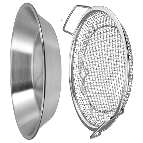 OFFSCH Doppelschichtiger Lebensmittelteller Mit Abtropfnetz Ideal Für Brathähnchen Und Snacks Öl Abtropfplatte Mit Integriertem Filter Perfekt Für Gesunde Zubereitung Und Einfaches von OFFSCH