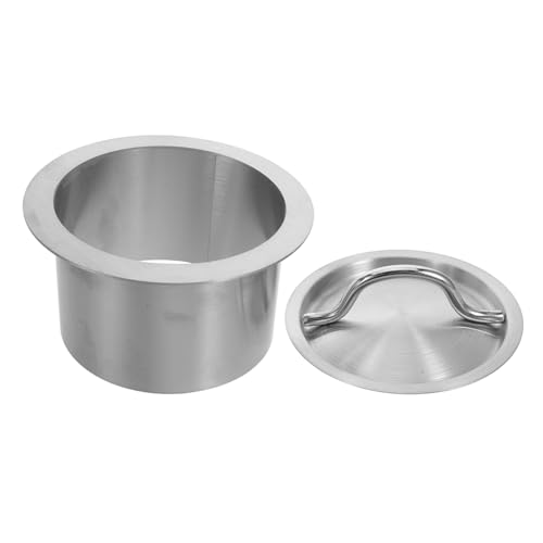 OFFSCH Edelstahl Einbau Abfalleimer Deckel Rund Flush Mount Müllschacht Abdeckung Eingelassener Küchenarbeitsplatten Abfall Einwurfschacht Hygienisch Platzsparend für Kaffee Bars und OFFSCH Edelstahl Einbau Abfalleimer Deckel Rund Flush Mount Müllschacht Abdeckung Eingelassener Küchenarbeitsplatten Abfall Einwurfschacht Hygienisch Platzsparend für Kaffee Bars und von OFFSCH