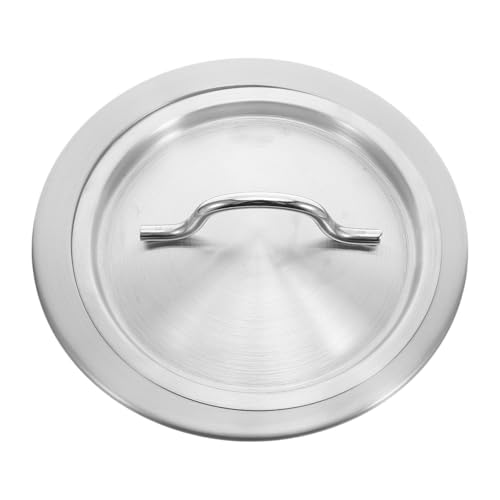 OFFSCH Edelstahl Eingebauter Mülltonnen-deckel mit Griff Runde Einbau-abfallbehälter-abdeckung für Küchenarbeitsplatten Platzsparend und Versteckt für Gastronomie und Haushalt von OFFSCH