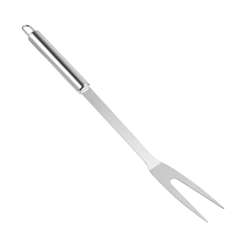 OFFSCH Edelstahl Fleischgabel mit Langem Griff Robuste Grillgabel zum Servieren und Grillen von Fleisch Sicherer Abstand zum Feuer für Küche Buffet Restaurant und Picknick von OFFSCH