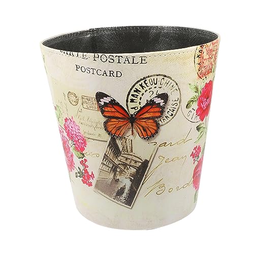 OFFSCH Vintage Mülleimer 10L aus PU Leder Dekorativer Abfallbehälter für Büro und Zuhause Leicht zu Entleeren Europäischer Stil für Schlafzimmer und Badezimmer OFFSCH Vintage Mülleimer 10L aus PU Leder Dekorativer Abfallbehälter für Büro und Zuhause Leicht zu Entleeren Europäischer Stil für Schlafzimmer und Badezimmer von OFFSCH
