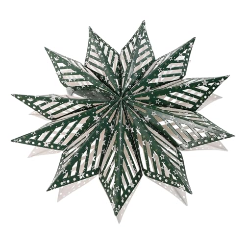 OFFSCH Faltbarer Papierstern Grün Sternförmige Nachhaltige Weihnachts Party-deko Wiederverwendbar für Hochzeit Shower Geburtstag Festliche Fenster Raumgestaltung von OFFSCH